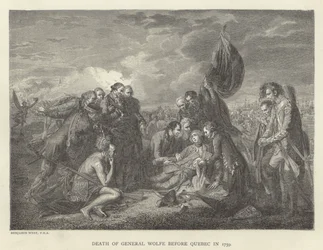 Morte del generale Wolfe prima di Quebec nel 1759
